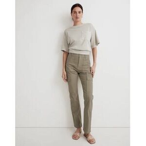 Madewell Ash Green Garment-Dyed '90s Straight Cargo Pant Size 32